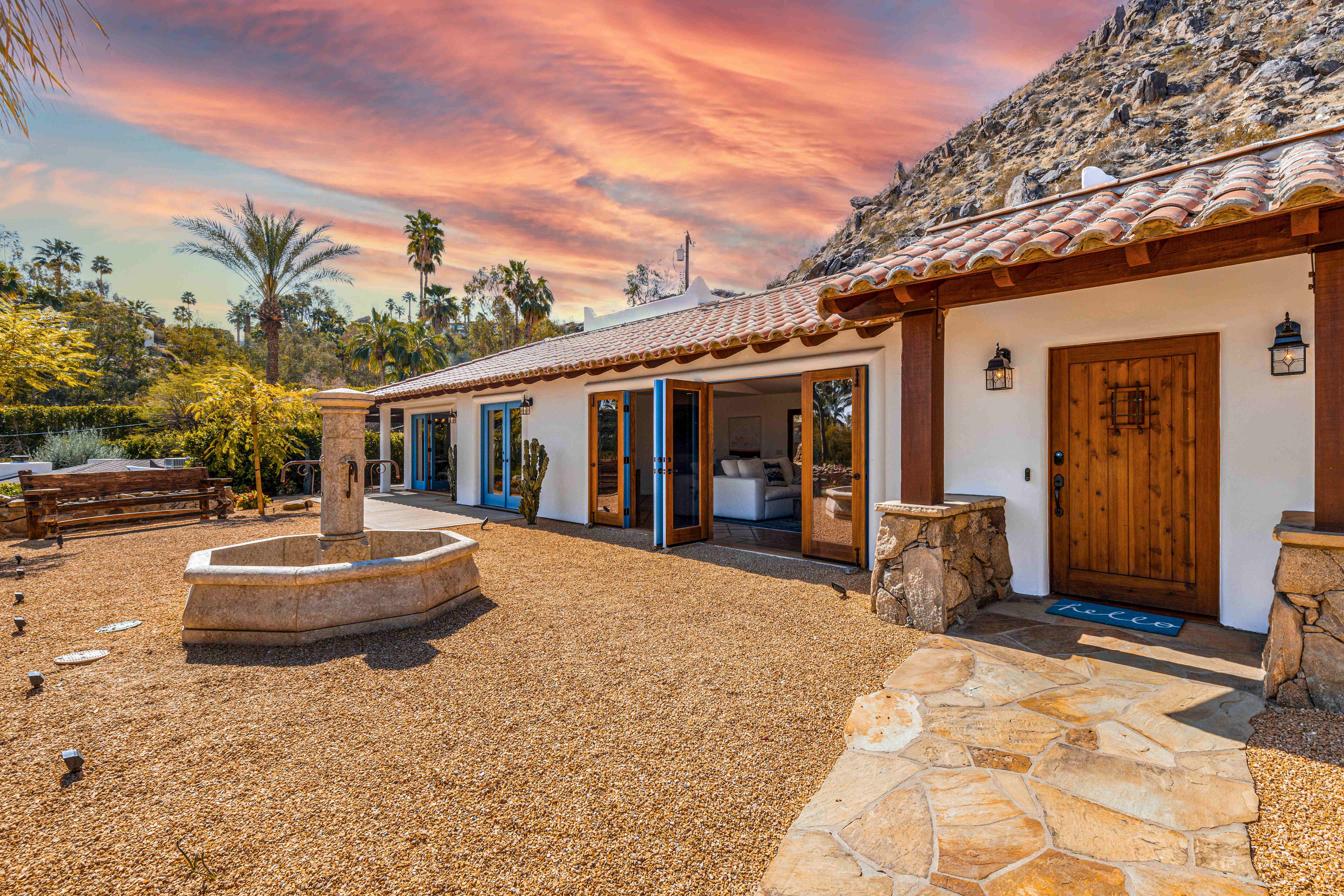 Front Entrance with Sunset