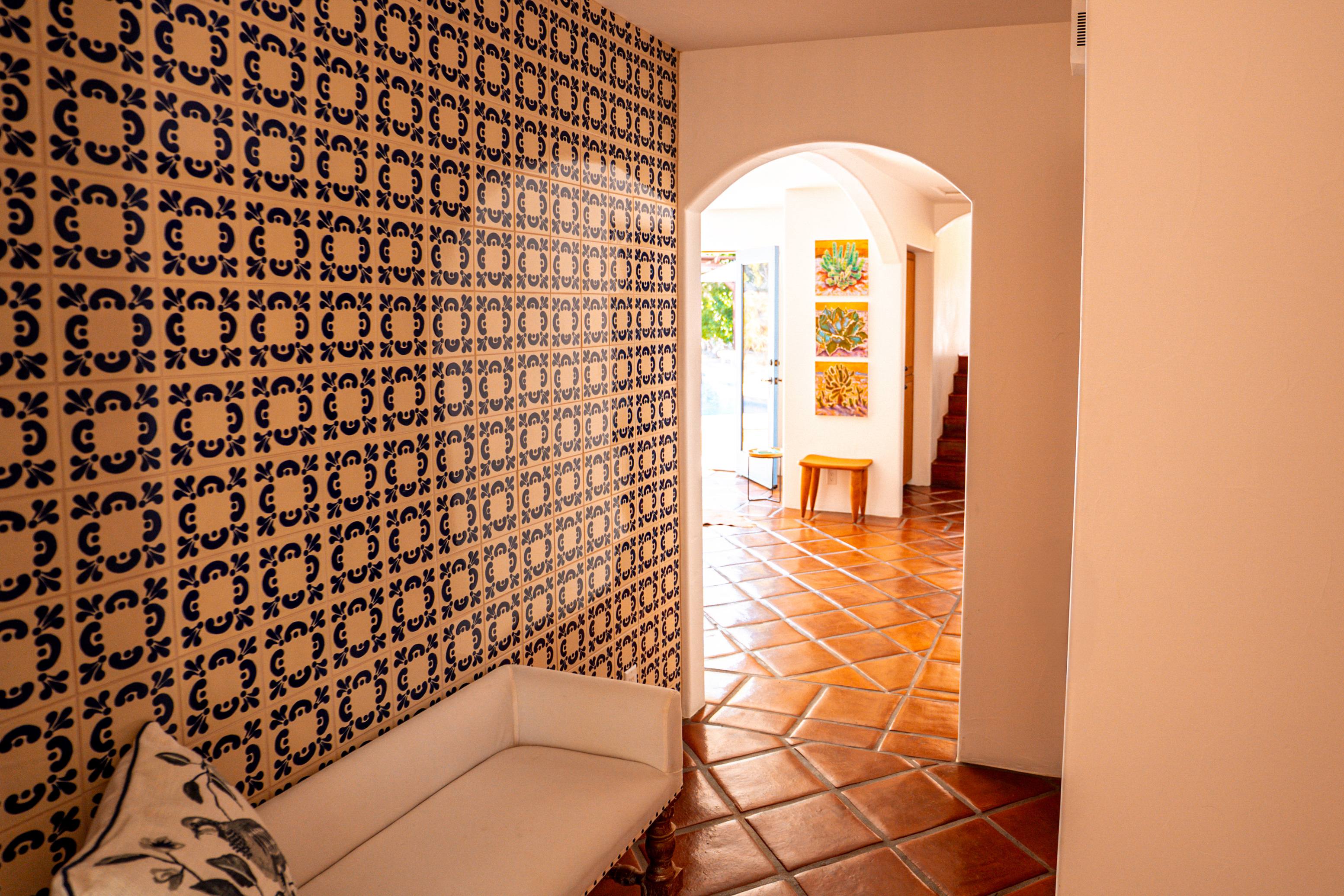 Entryway with Blue Tile