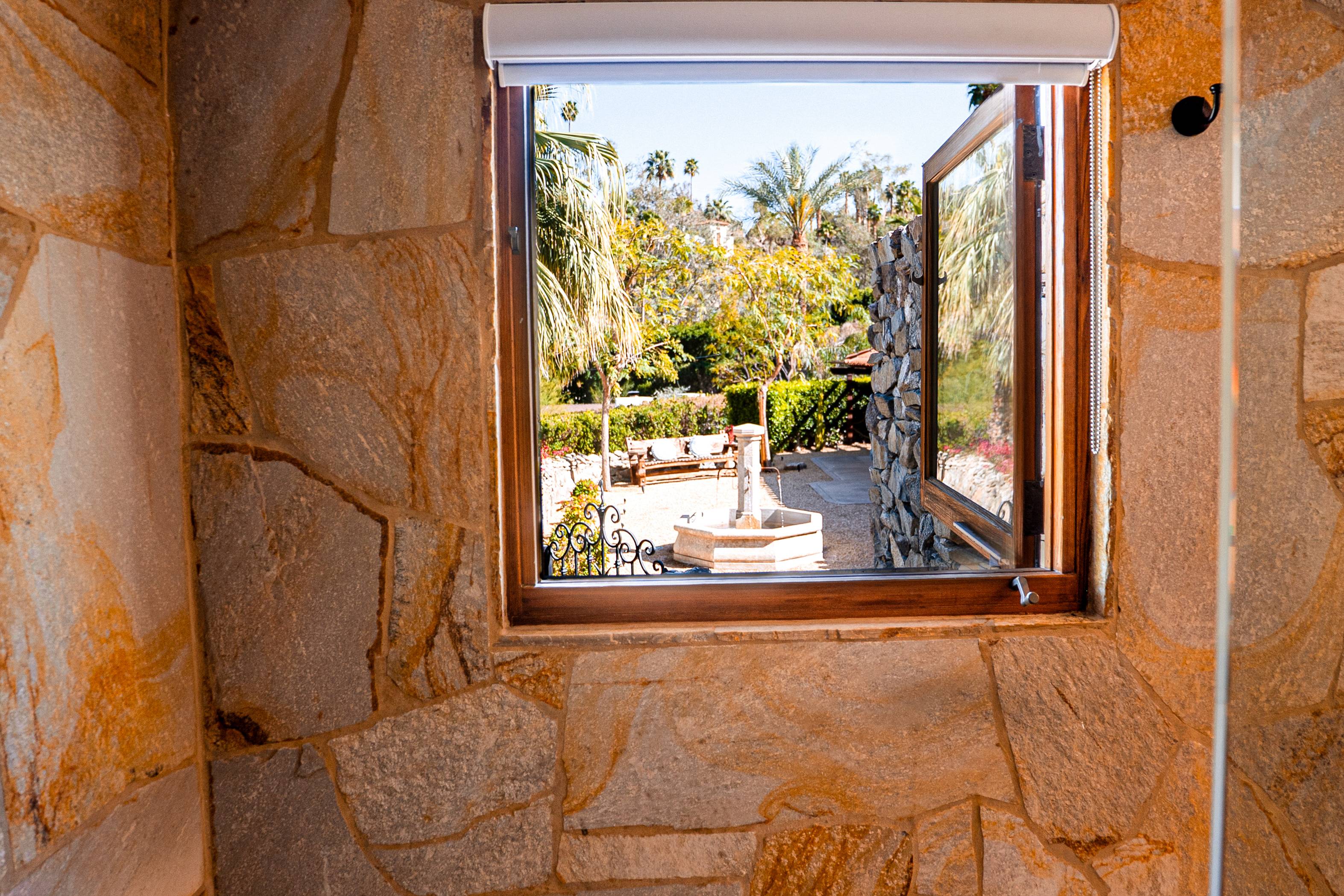 Master Bath with Courtyard View