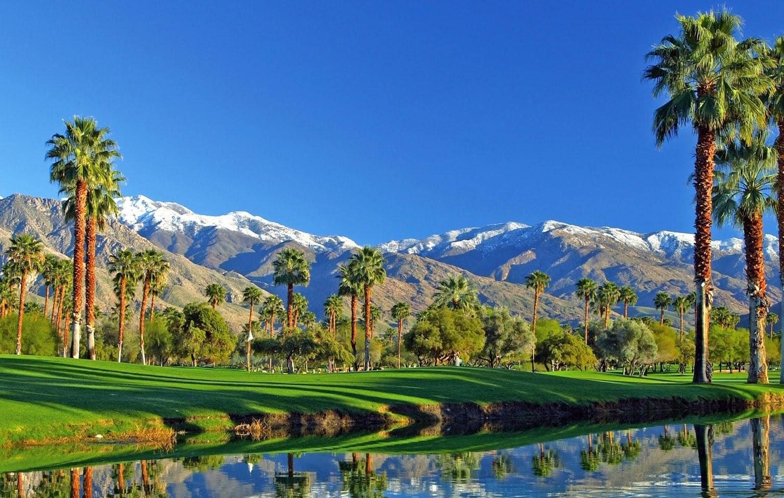 Palm Springs Golf Course with Mountain View
